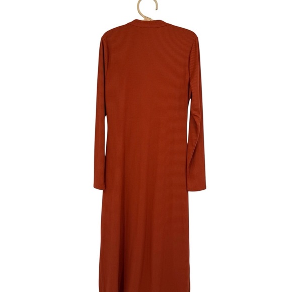 HOBBS London Rib Hatty Jersey Dress in Pecan Brown Rust NEW - Picture 4 of 14
